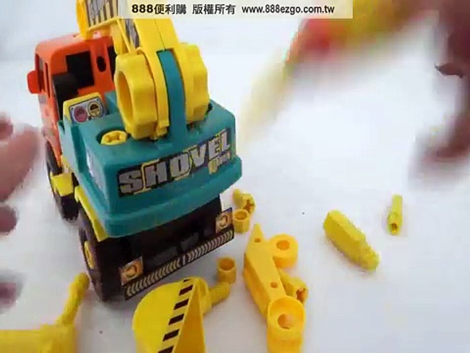 DIY組裝工程車(附工具)(ST)(怪手_吊車_水泥車_砂石車)【888便利購】文具批發、玩具批發
