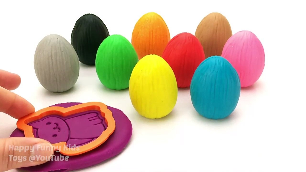 Learn Colors with Play Doh Almonds Nuts Cat Paw Patrol Baby Bottle Peppa Pig Dinosaur Fun for Kids