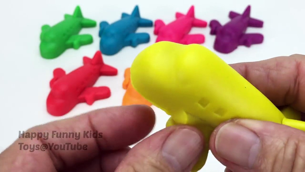 Learn Colors Play Doh Airplane Ice Cream Disney Princess Molds Chocolate Soccer Egg Surprise Toys