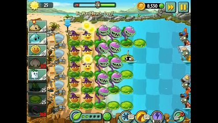 Plage gros journée plantes contre vague des morts-vivants 7 2