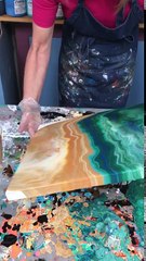 Acrylic Paint Pouring: Double Dirty Landscape Technique