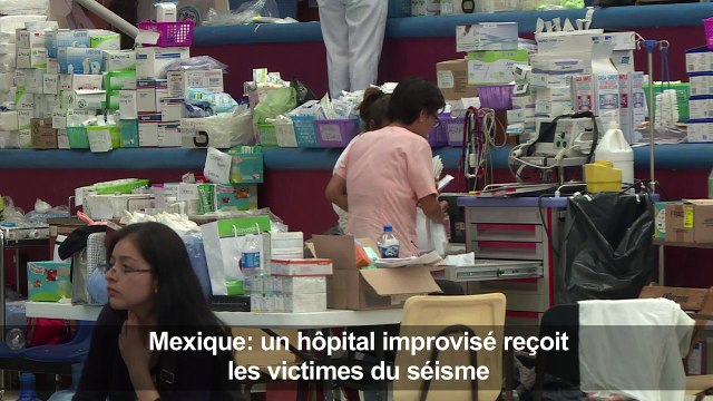 Mexique: un hôpital improvisé reçoit les victimes du séisme