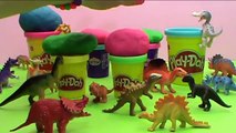 Динозавры игрушки на русском Киндер сюрприз ПлэйДо яйца Kinder Surprise Play Doh Dinosaurs