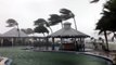 Palm trees were already being shredded by winds at 8-10mph, bringing windspeeds of up to 130mph