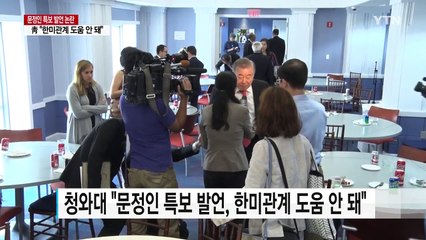 청와대 "문정인 특보 발언, 한미관계 도움 안 돼" / YTN