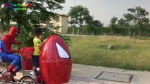 Giant Spiderman Egg Surprise Opening Spiderman – Bóc Trứng Khổng Lồ Người nhện