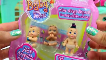 Bebé cambio pañales muñeca menta tiendas con Peppa shoppies babysits 3 color cookieswirlc