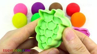 Learn Colors Play Doh Balls Fruits Strawberry Molds Fun and Creative for Kids EggVideos.com