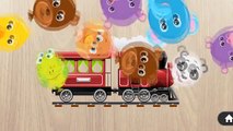 Niños para dibujos animados sobre los coches ensamblan máquinas rompecabezas de dibujos animados desarrolla en ruso