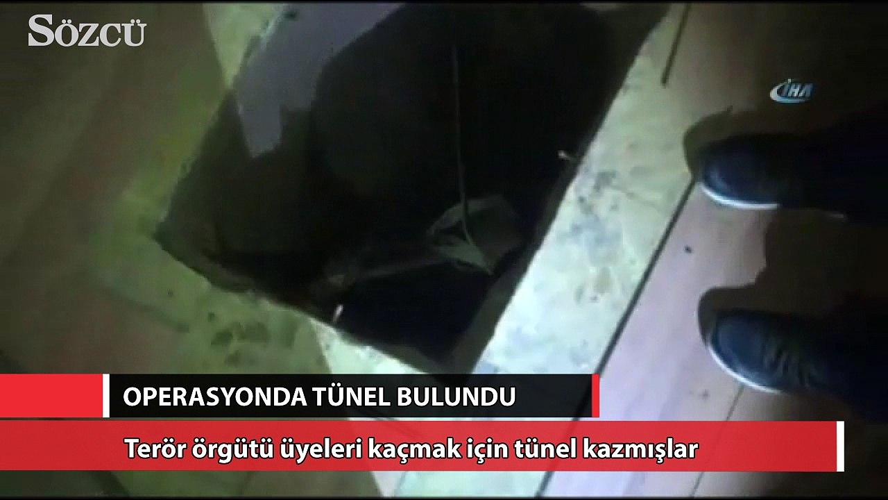Terör örgütü üyeleri kaçmak için tünel kazmışlar
