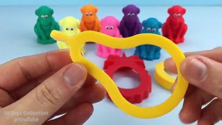 Jouer singes avec banane ananas et poire moules amusement Créatif pour enfants