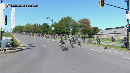 GPCQM 2017 - MTL - L'écart entre les pelotons vue du ciel. Fin du 4ième tour.