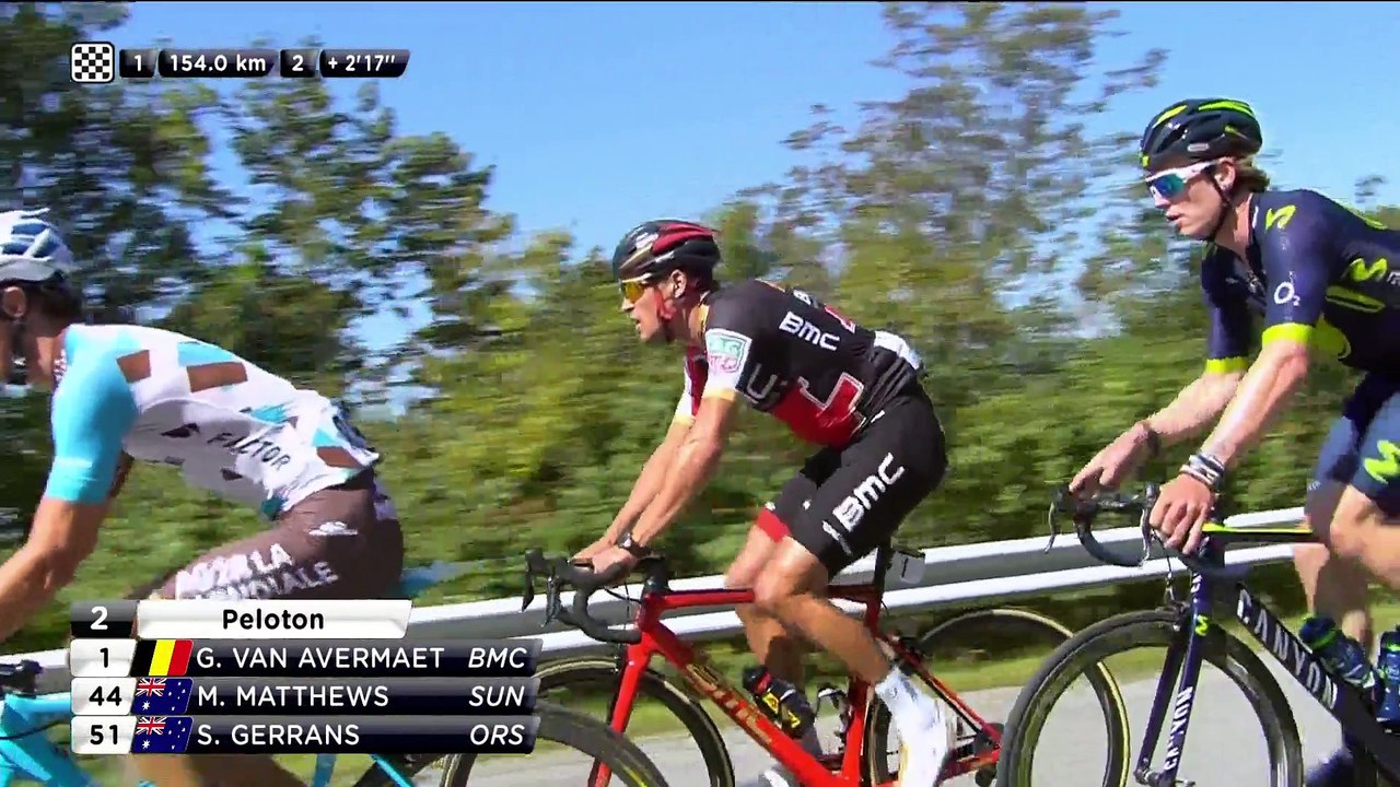 GPCQM 2017 - MTL - Écart des pelotons et favoris présents dans chacun des groupes.  - 5ième tour