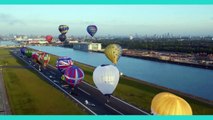 Amazing drone view of lord Mayor hot air balloon Regatta 2017