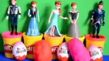 Play-Doh Surprise Eggs Frozen Elsa Anna Olaf Kristoff Oaken Barbie Kinder surprise HD