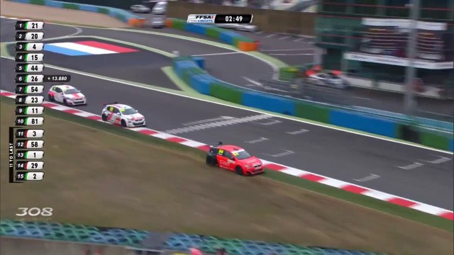 Un crash énorme sans gravité à Magny Cours en 308 Cup