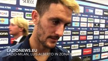 Lazio-Milan, Luis Alberto in zona mista