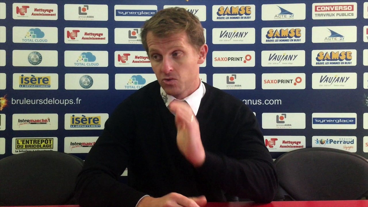 La réaction d'Edo Terglav après la défaite des Brûleurs de Loups contre Gap (1-2)