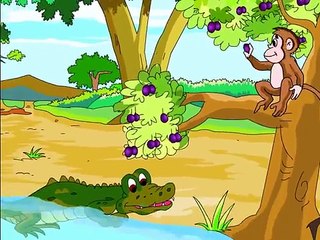 The Monkey And The Crocodile - Grandma Stories - English Animated Stories For Kids