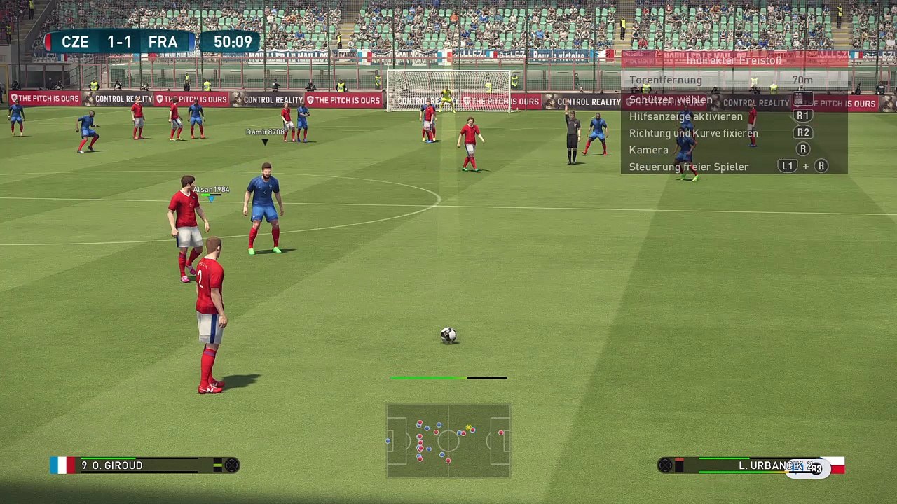 Pro Evolution Soccer 2017 CZ vs FR loel