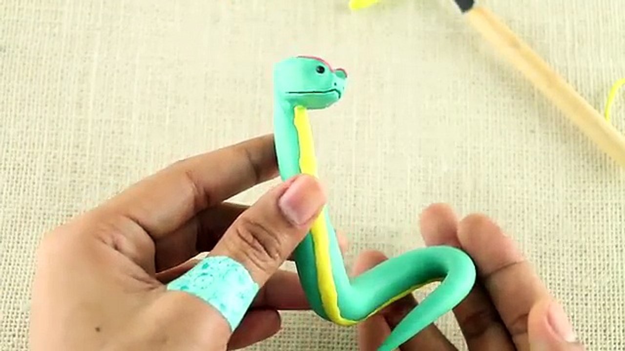 ปั้นแป้งโดว์ เจ้าแม่นาคี พญานาคสีเขียว นาคี นาคา งูยักษ์ ปั้นดินน้ำมัน l Play doh thai gre