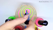 NEON WATER MARBLE NAIL ART | WATERMARBLE NAIL ART FOR BEGINNERS