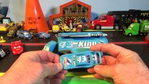 Pixar Cars The Haulers with Mack, Chick Hicks, The King, Lightning McQueen and more in Radiator Spri