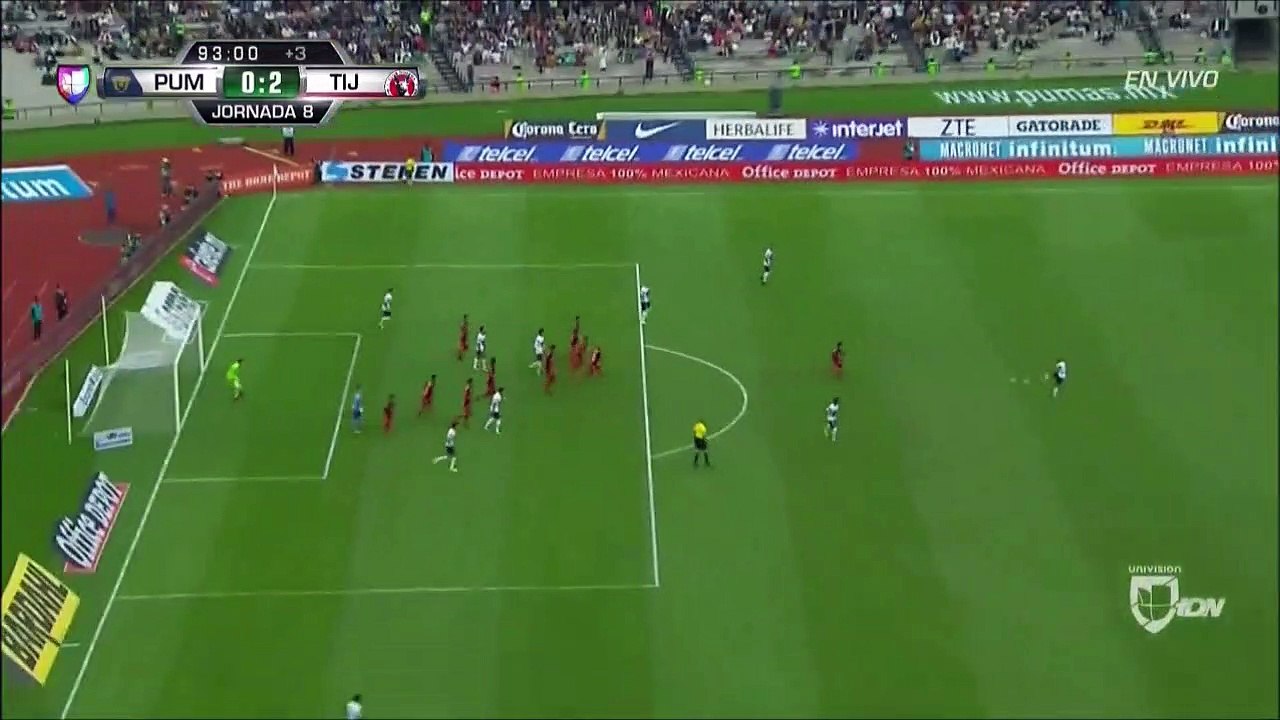 0-2  	Luis Ángel Mendoza Goal Mexico  Primera Division  Apertura - 10.009.2017 UNAM Pumas 0-2...