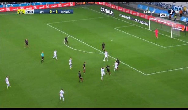 Benjamin Bourigeaud Goal HD - Marseille 0-2 Rennes - 10.09.2017