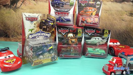 Download Video: Disney Cars 5 voitures Die Cast Les bagnoles Rayo McQueen Jouet Unboxing Toys Juguetes