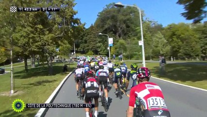 GPCQM 2017 - MTL - La tête se fait rattraper par le peloton.