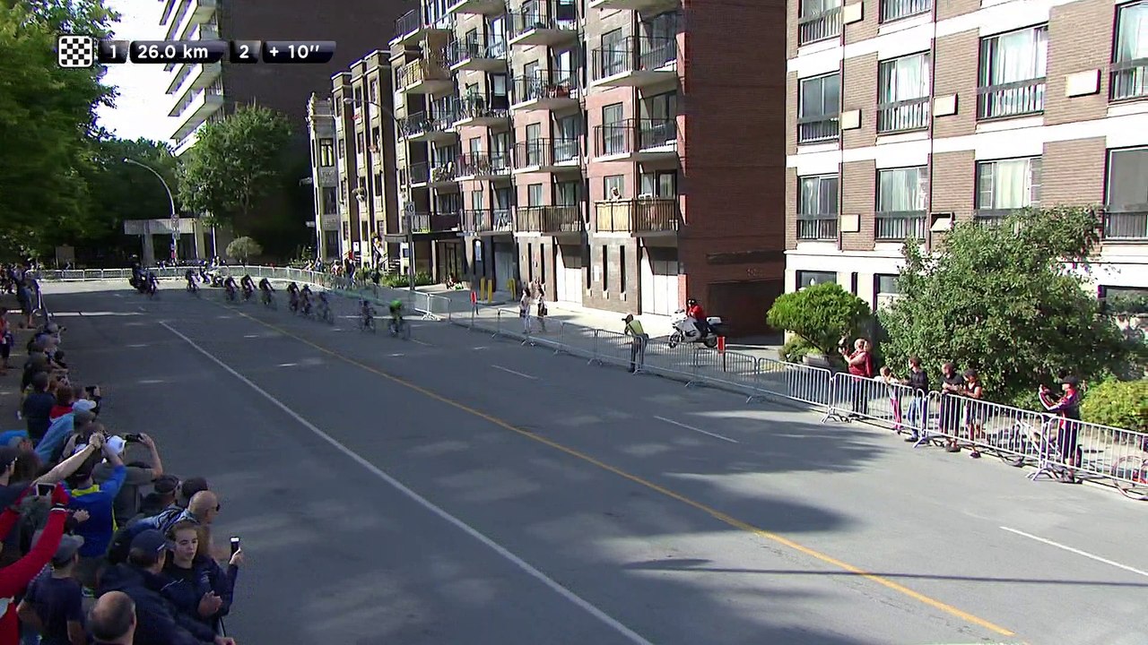 GPCQM 2017 - MTL - Le peloton revient sur la tête. Un écart de 6 secondes.