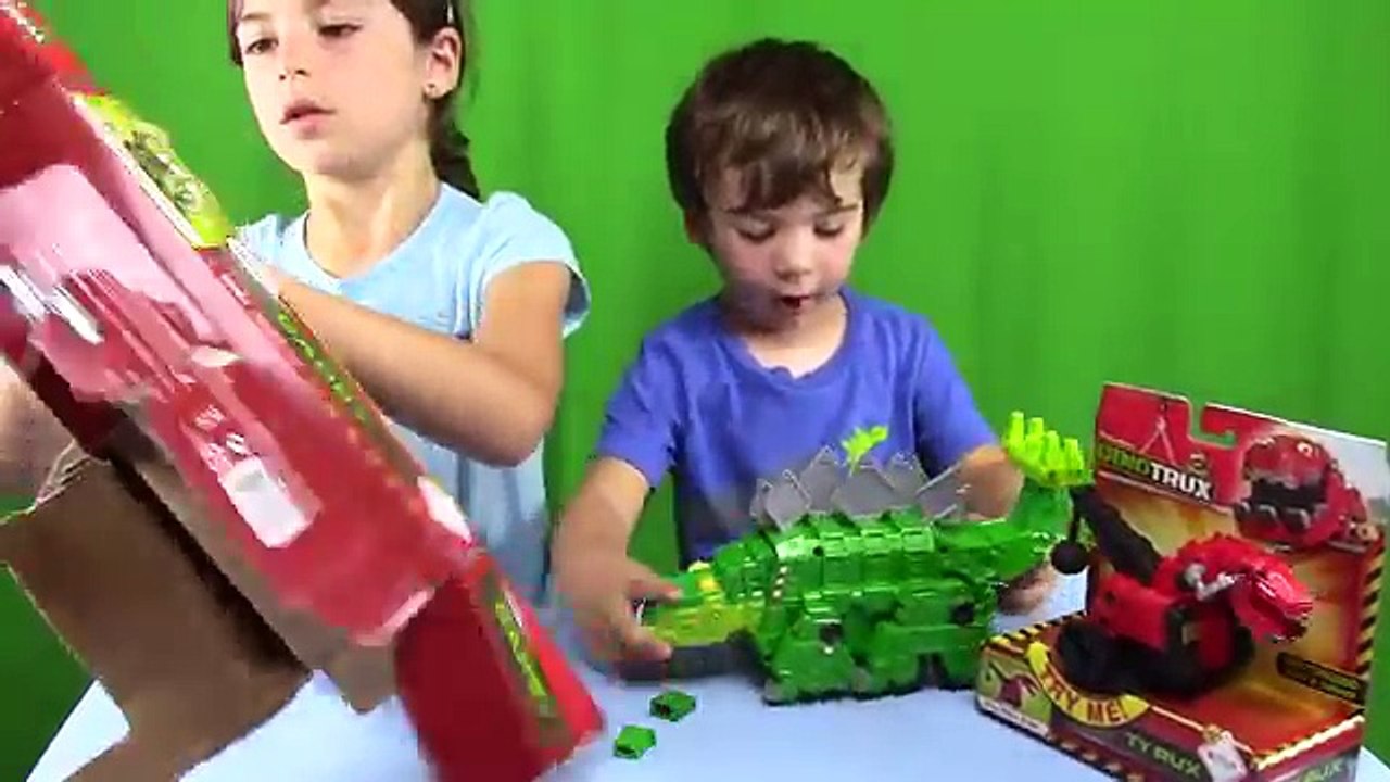 Pâte jouer examen jouet jouets camions déballage Dino dinotrux garby