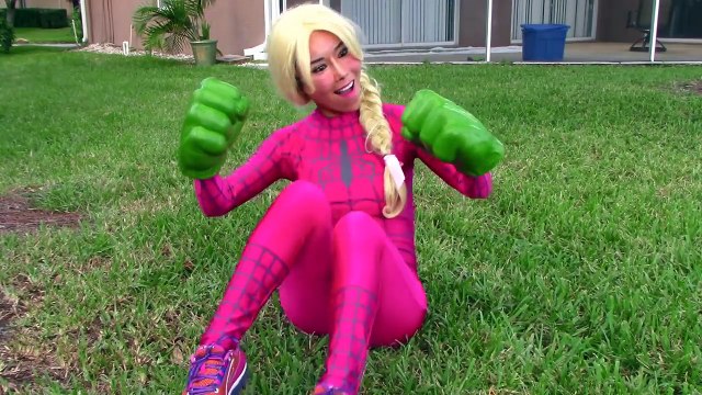 Elsa Baby Babysits for Snow White w/ Blue spiderman, Frozen Elsa, Superhero Elsa, Spiderba