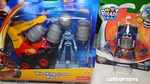 Blaze and the Monster Machines and Mr. Potato Head as Optimus Prime Wreck Crushers Plan!!