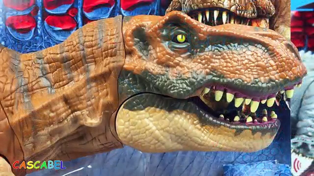 COLECCION DE DINOSAURIOS DE JURRASIC WORLD T REX TYRANOSAURUS REX INDOMINUS REX ZOOMER DIN