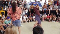 BGirl Ayu & Ami vs Hancai Team1 - Top8 BBoy Hancai Beach Battle - Radikal Forze Jam 2017 - YouTube