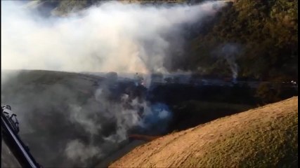 Download Video: Imagens aéreas do acidente entre caminhões e ônibus em Mimoso do Sul