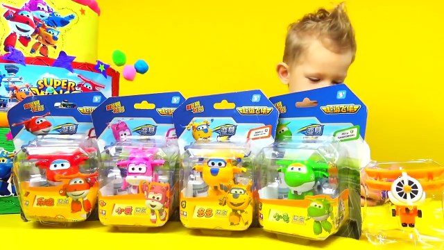 Super Wings airplane mini toys. Cake Surprise Toys. Супер крылья торт с сюрпризами