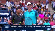i24NEWS DESK | Nadal wins U.S. open, 16th major title | Sunday, September 10th 2017