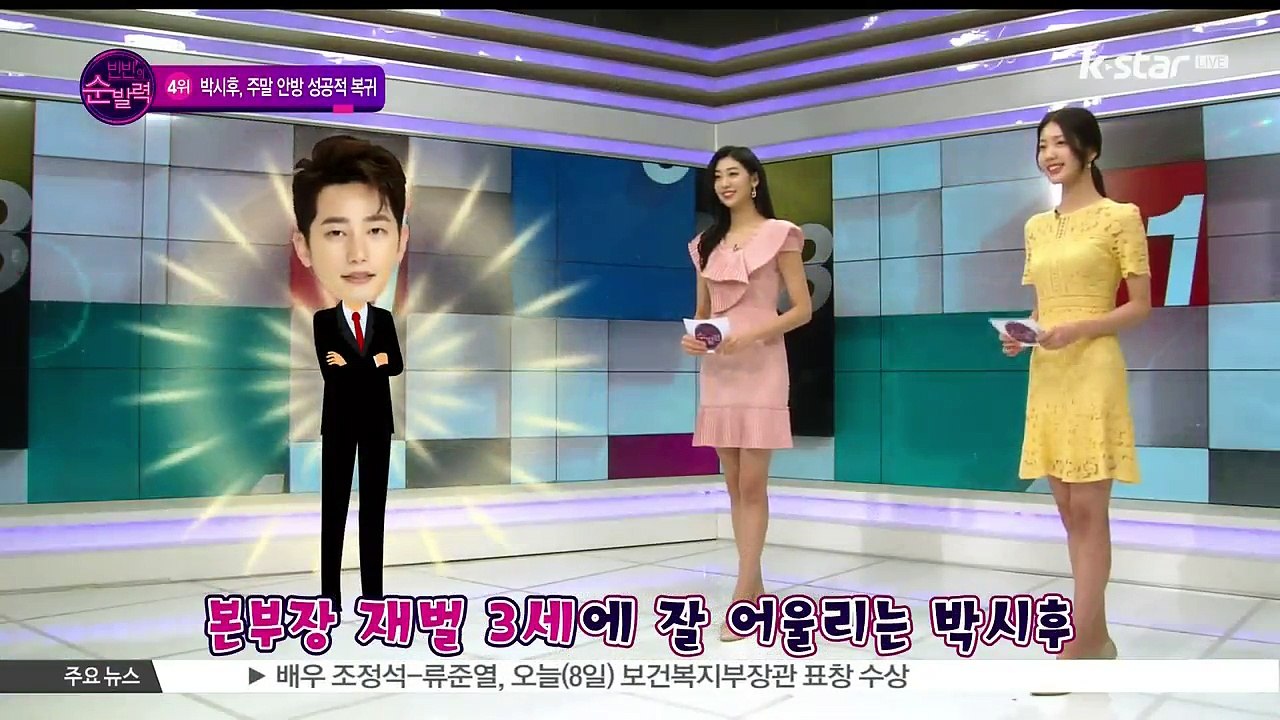 [빈빈의 순발력] 4위 박시후, 주말 안방 성공적 복귀.. 방송 2회 만에 시청률 2...