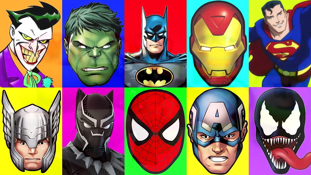Superhero SLIME Game Learn Colors with Marvel and Justice League Superheroes PlayDoh Surprise Cups