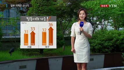 [날씨] 구름 많고 찜통더위 기승...일부 소나기 / YTN