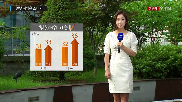[날씨] 33℃ 안팎 가마솥 더위 기승...일부 소나기 / YTN
