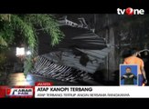 Hujan Deras dan Angin Kencang, Kanopi Terbang Tutupi Jalan