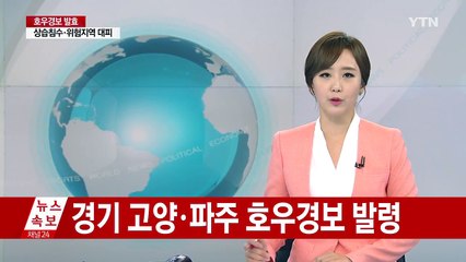 [속보] 호우경보 발효...시간당 50㎜ 집중 호우 / YTN