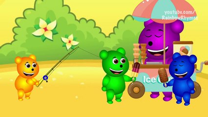 Mega Gummy Bear In Jail Police Caught Steal Ice Cream Funny Cartoon Finger Family Nursery