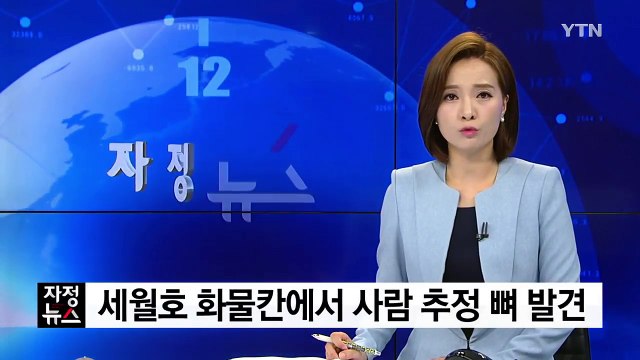 세월호 화물칸에서 사람 추정 뼈 발견 / YTN