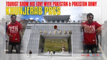 khunjerab Pass Tourist show his love with Pakistan & Pakistan Army