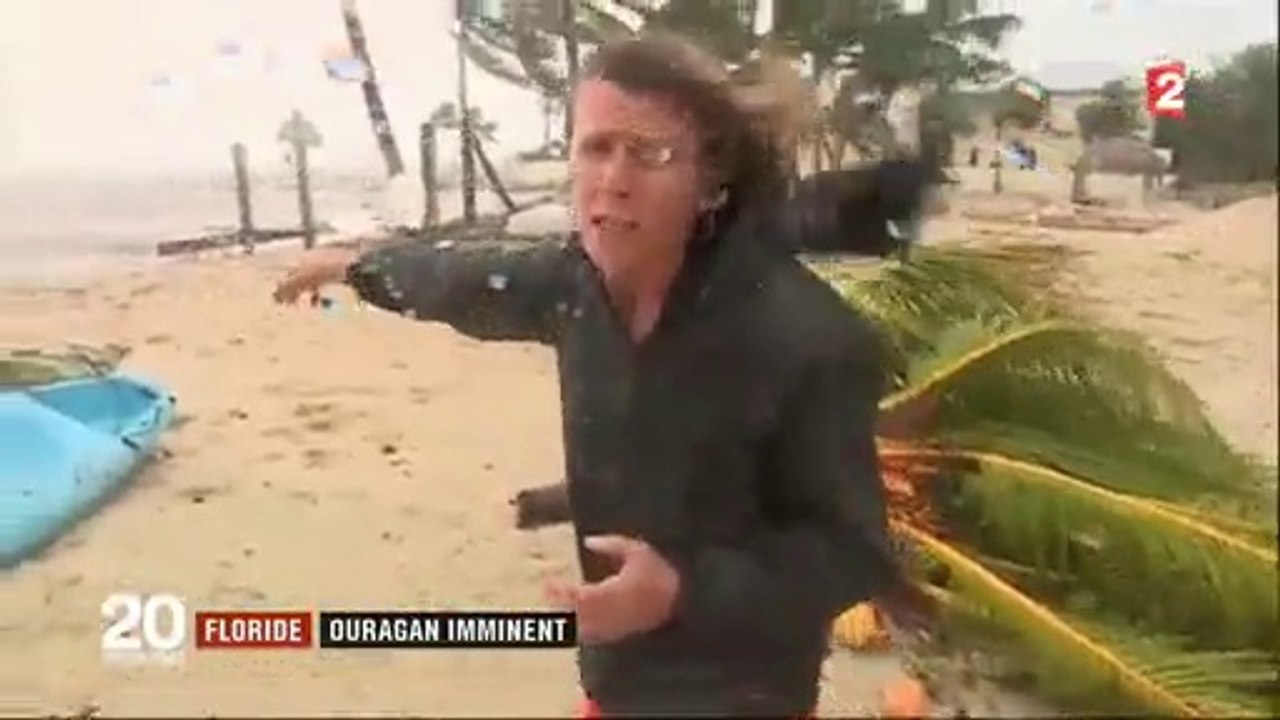 Irma : L'incroyable direct d'un journaliste de France 2 en pleine tempête